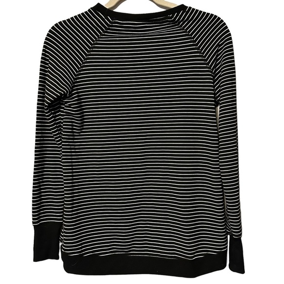 Danskin Black & White Striped Sweatshirt Size XS - Picture 3 of 8